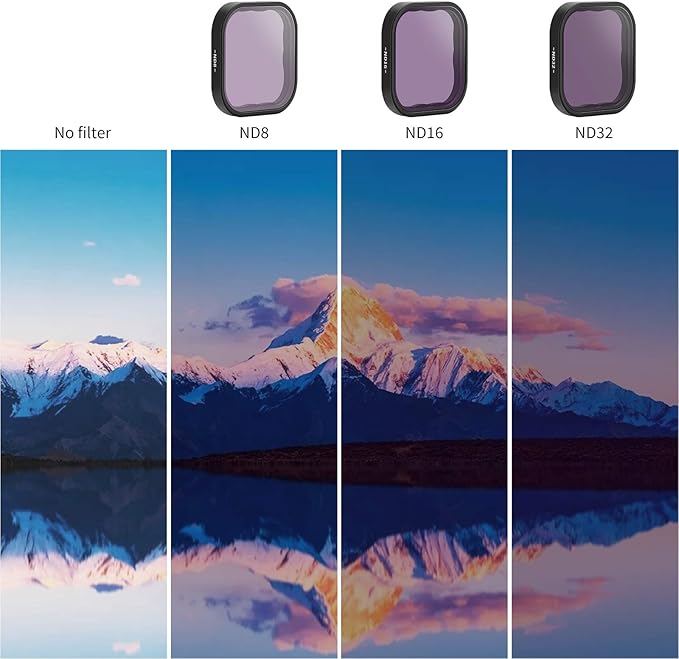 AFAITH ND Filter for GoPro Hero 12/11/10/9 Black, 3 Pack ND Lens Protector Kit Set (ND8 ND16 ND32) Neutral Density Filter for GoPro Hero 12/11/10/9 Black
