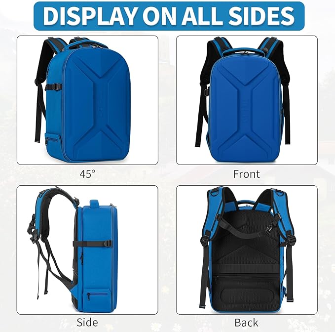 Camera Backpack, Hardshell DSLR Photography Camera Bag with Rain Cover, Waterproof Hard Shell Camera Case with Tripod Holder & 15.6" Laptop Compartment Compatible with Canon/Nikon/Sony/DJI Mavic Drone