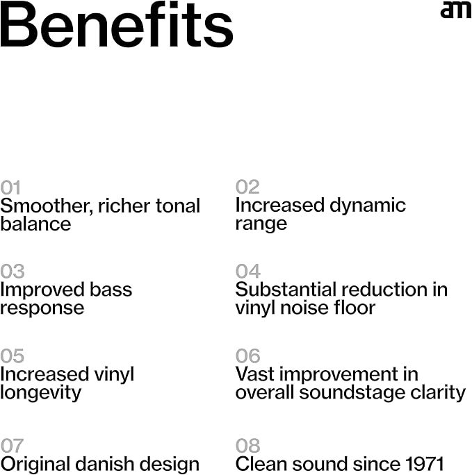 AM Record Cleaner Brush, Ultra Fine Carbon Fibre, Record Anti-Static for Music Lovers, Lifts Dust & Reduces Friction, Record Cleaning Must Have