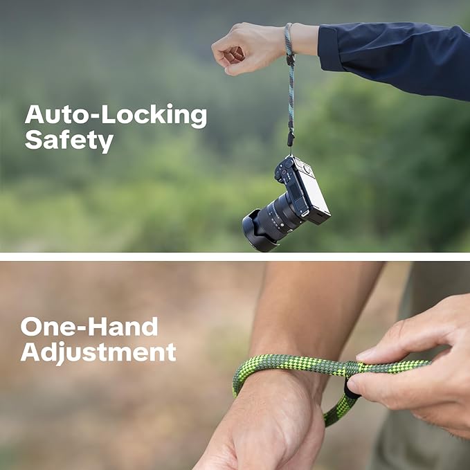 PGYTECH Camera Wrist Strap Slim Outdoor Style, Adjustable Quick Release Anti-Drop Camera Hand Strap for Sony/Nikon/Canon Compact Cameras/Mirrorless/Smartphone/Gopro, 55.1lb Capacity, Blaze Red