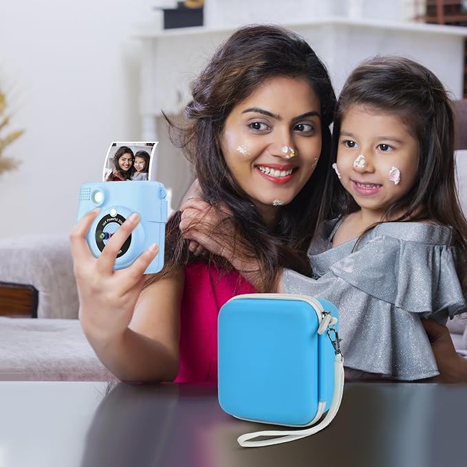 PAIYULE Kids Instant Print Camera Case Compatible with ESOXOFFORE for Dylanto for DUDUDRAGON for GKTZ for ETIKEZ for Dafotil for Careenoah for Aasonida Digital Video Prints Paper Bag (Box Only) Blue