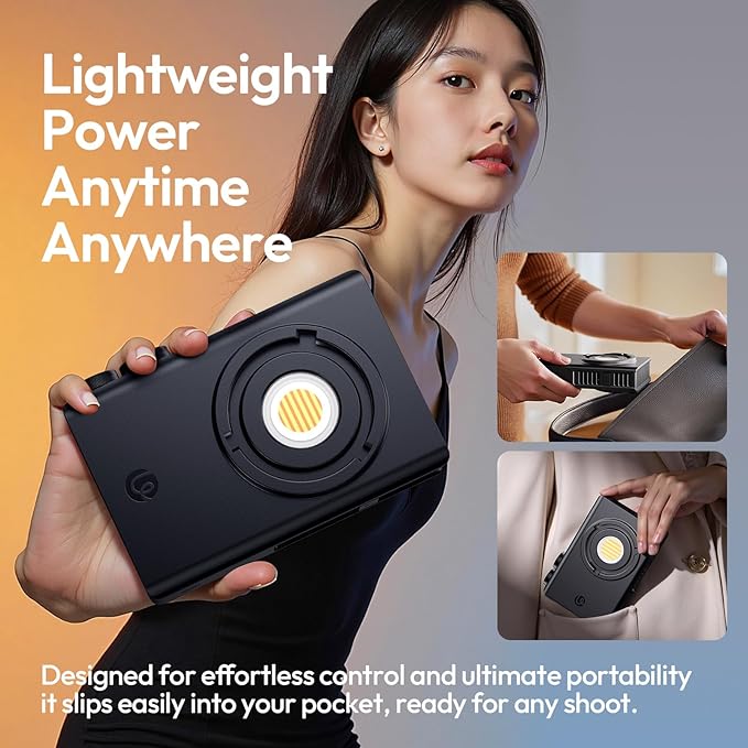 Ulanzi C01 100W COB Lights - PD 3.0 Powered, Led Video Light 2700K-6500K,14500Lx,CRI 96+, Knob Control, Compact & Lightweight (343g), Type-C Power Supply,for Portrait/Studio Lights,Mini Bowens Mount