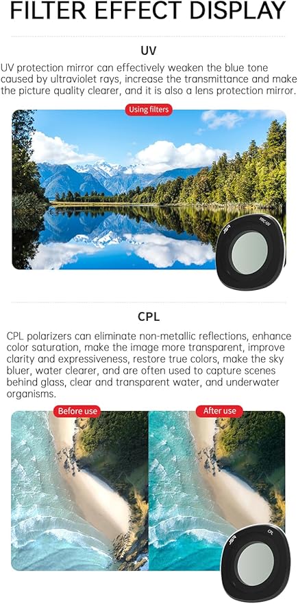 Lens Filter Compatible with DJI NEO 2 - Multi-Coated Optical Glass, Waterproof & Scratch-Resistant, Various Effects for Creative Shooting (Night)