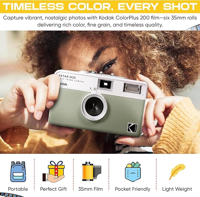 Kodak Ektar 100 35mm Film 4-Pack – ISO 100, 36 Exposure Color Film for 35mm Film Camera – Includes Balveli Premium Microfiber Cloth