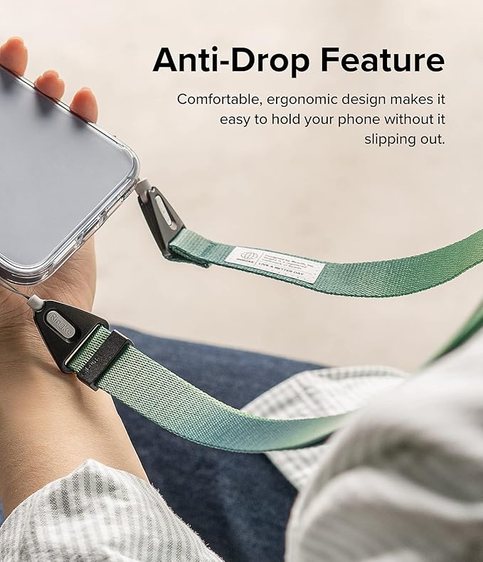 Ringke Shoulder Strap for Camera and Phone Strap, Designed for iPhone 17 Case, Adjustable Sturdy Universal Crossbody Lanyard - Forest
