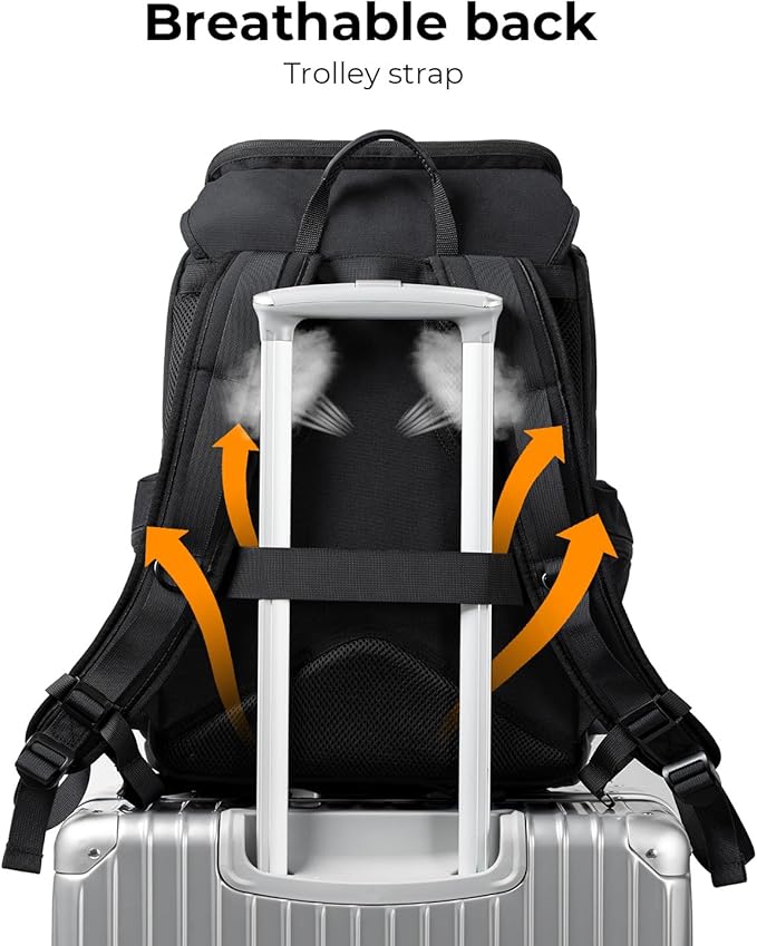 K&F CONCEPT Camera Backpack, Hard Shell Camera Bag, Large Capacity Photography Backpack with 15.6" Laptop Compartment & Tripod Holder & Rain Cover