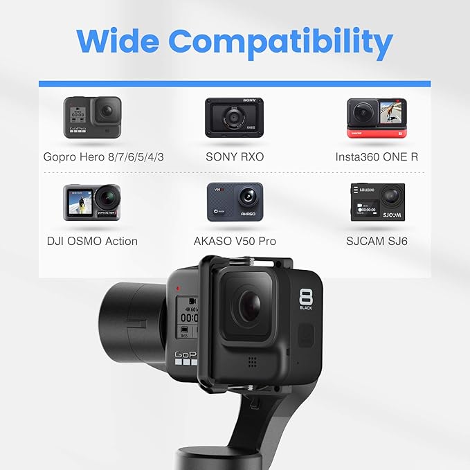 3-Axis Gimbal Stabilizer Handheld for GoPro 8 Action Camera W/Tripod Mount Water-Resistance Wireless Control for GoPro Hero 8,7,6,5,4 DJI Osmo Action,Sony RX0 – hohem iSteady Pro3