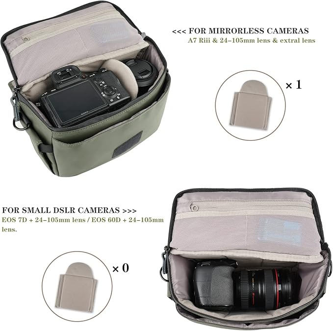 Besnfoto Camera Bag Small DSLR Camera Shoulder Bag for Photographer Waterproof Messenger Bag Crossbody Case Compatible with Canon Sony Nikon
