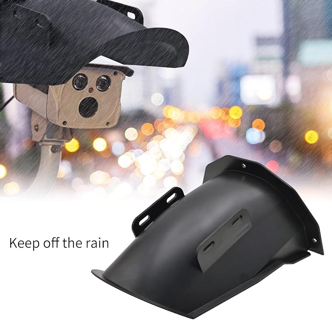 DGQ Outdoor CCTV Camera Top Cover,Weatherproof Glare Protection Cover Sunshade for Suitable for Most Bullets and Dome Security Cameras-Black