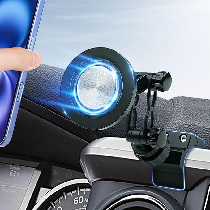 Magnetic Phone Mount for Toyota Tacoma 3rd Gen 2016-2023, 360 Rotatable and Adjustable, Direct Fit in Dashboard, Phone Holder N52 Magnet Cradle for Toyota Tacoma Accessories