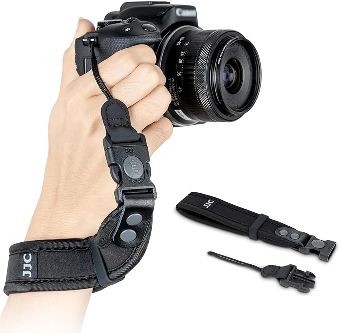 Upgraded Quick Release Soft Neoprene Camera Hand Wrist Grip Strap with Thinner Lanyard for Canon EOS R50 R50 V R100 R7 R10 M50 Mark II Lumix ZS99 S5IIX S5II S1RII S9 for Fuji GFX 100 II Coolpix P950
