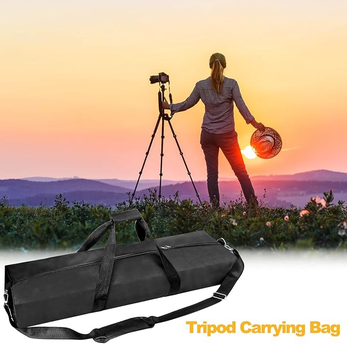 Youeon 2 Pcs 31x10x4 Inch Tripod Carrying Bag, Water Resistant Long Carry Case with Padded Adjustable Strap & Durable Handles, Versatile Stand Bag for Speaker, Mic, Tripod, Light, Tent