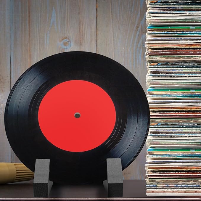 Country Rustic Plate Display Stand Pack of 3, Wooden Photo Stands for Table Display, 8-Inch Plate Stand for Display, Vinyl Record Display Stand, Wooden Photo Easels