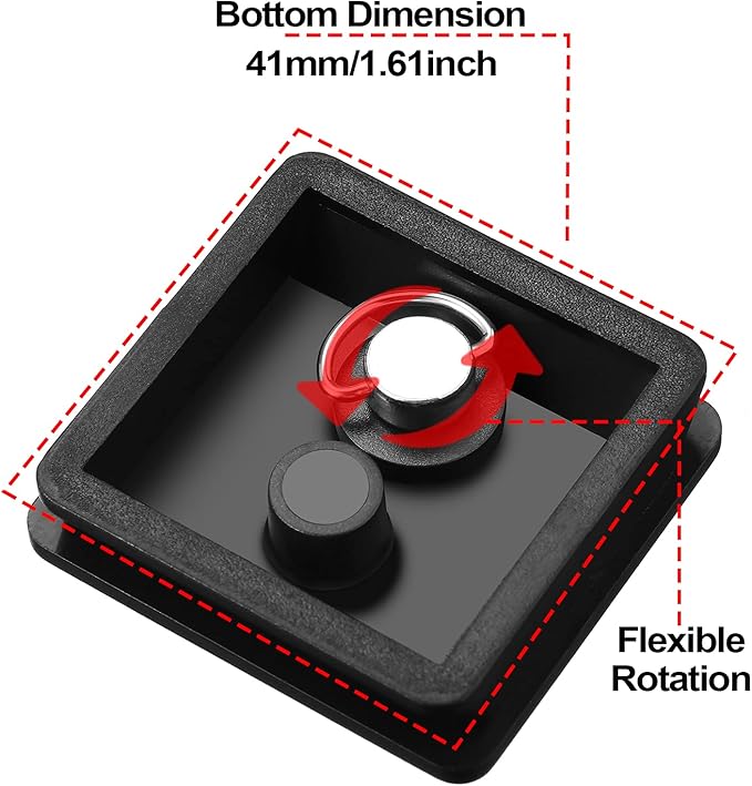 TOODOO 2 Pieces 41mm QR Release Plate Camera Tripod Ball Head Quick Release Plate Replacement Compatible with Ambico V0552 V0554, Sunpak 7500 Pro 7500tm 7575, Kalimar Pro-tech V40