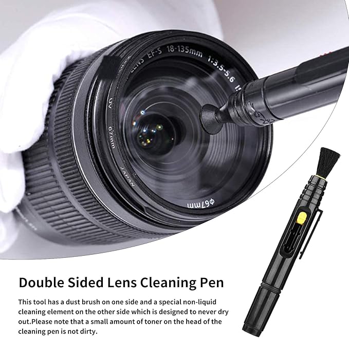 KuuZuse Professional DSLR Camera Cleaning Kit with APS-C Cleaning Swabs, Microfiber Cloths, Camera Cleaning Pen, for Camera Lens, Optical Lens and Digital SLR Cameras.