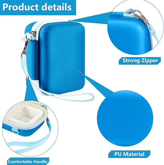 Leayjeen Kids Camera Case Compatible with OUTUVAS/Goopow/Mgaolo/HOOMOON/Kids Camera Toys and Kids Digital Video Camcorder Camera,Best Birthday Festival Gift -Blue(Case Only)