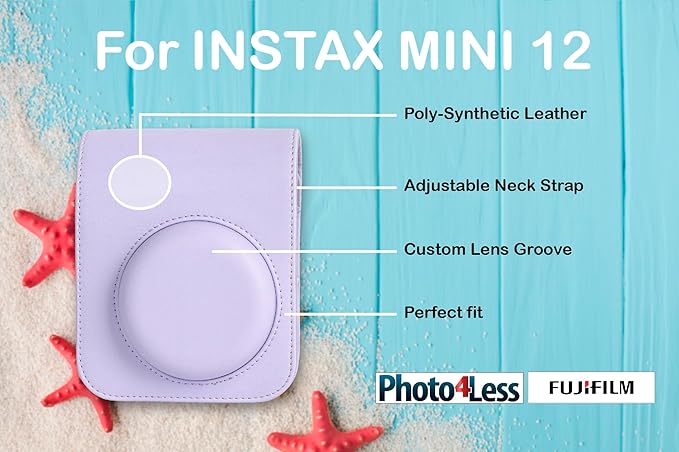 FUJIFILM INSTAX MINI 12 Instant Film Camera (Lilac Purple) + Accessories