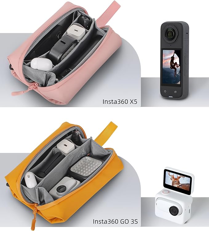 Anbee Street Photography Sling Bag for DJI Pocket 3 / Osmo 360 Action Camera & Accessories, Fashion Crossbody Organizer Bag for Travel (Pink)