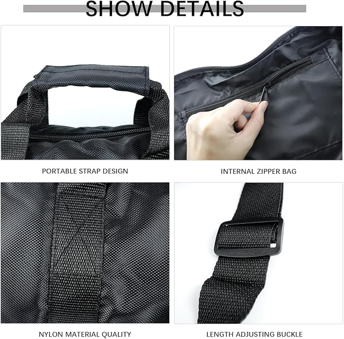 Tripod Case with Shoulder Strap, Padded Compact Case, Full Length Zippered Closure for Tripod, Mic Stand, Tent Pole