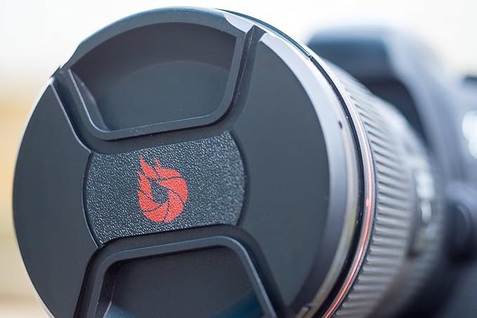 105mm Snap-On Center-Pinch Lens Cap, Extra Strong Springs, Camera Lens Cover, Made from 100% Recycled Plastic - Compatible with Nikon, Canon, Sony & Other DSLR Cameras