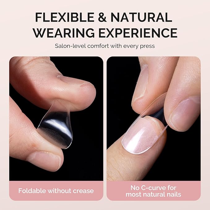 MelodySusie Stiletto X Nail Tips - 300Pcs 15 Sizes Clear Acrylic, Half Matte Full Cover Press on Nails for DIY Extension & Salon Use, Pre-Shaped for Long-Lasting Manicure