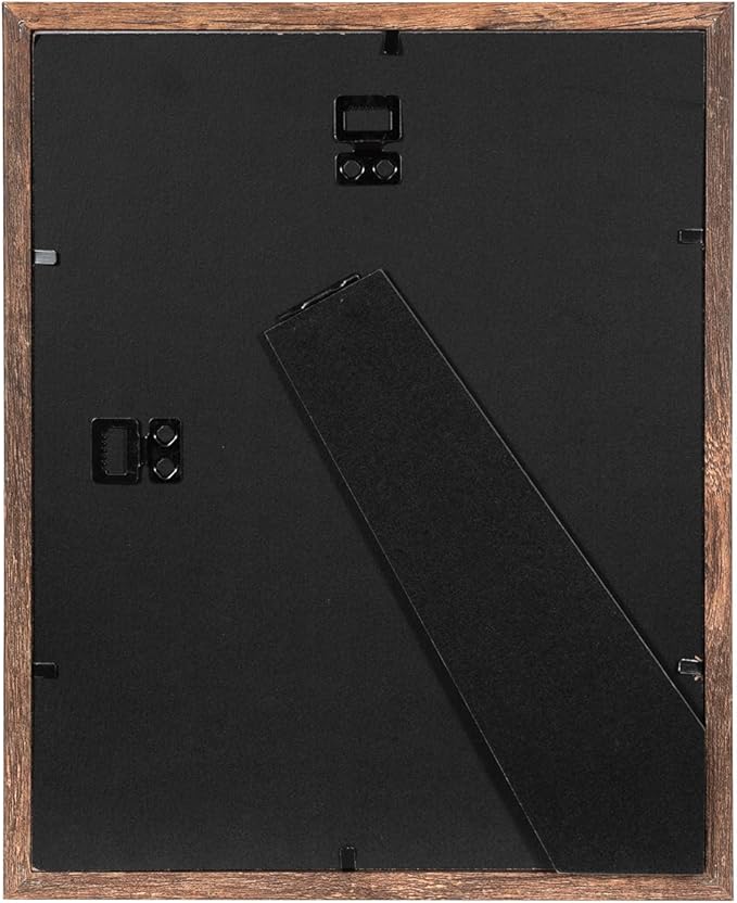 kennethan 8x10 Picture Frame Rottern Brown 4 Pcs in 1 set Wooden Frame can Display 8x10 Without Mat on the Wall for gift,home decoration, holiday