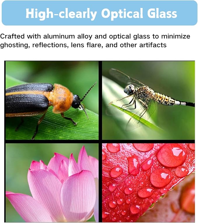Yosoo Phone Camera Macro Lens, 2 in 1 Lens Set, 0.45X Wide Angle & 12.5X Macro, Clip-on for Most Smartphones