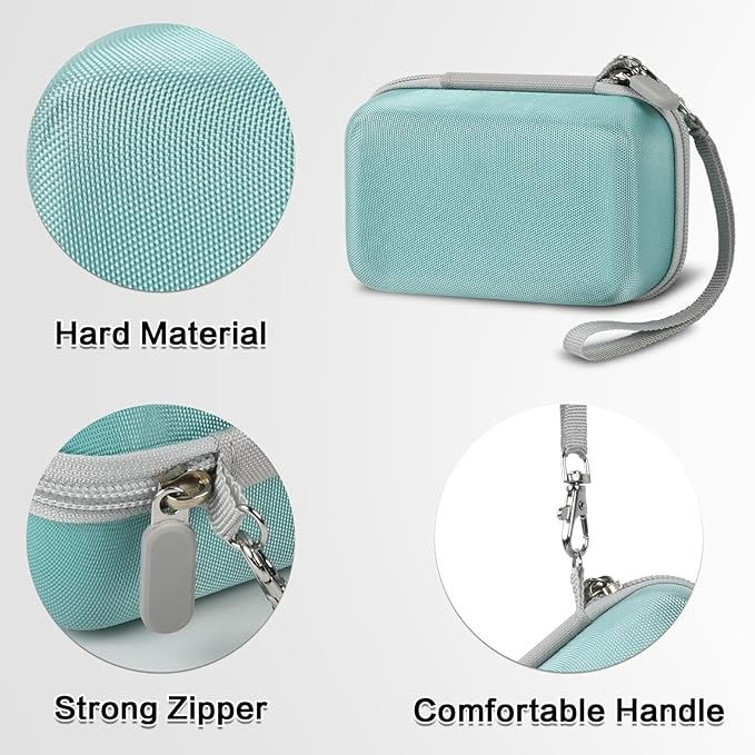 Digital Camera Carrying Case Compatible with Canon PowerShot G7 X Mark II/ G7X Mark III Digital 4K Vlogging Camera/for CAMKORY/for Lecran and More, Compact Small Camera Storage Bag for Kids (Green)
