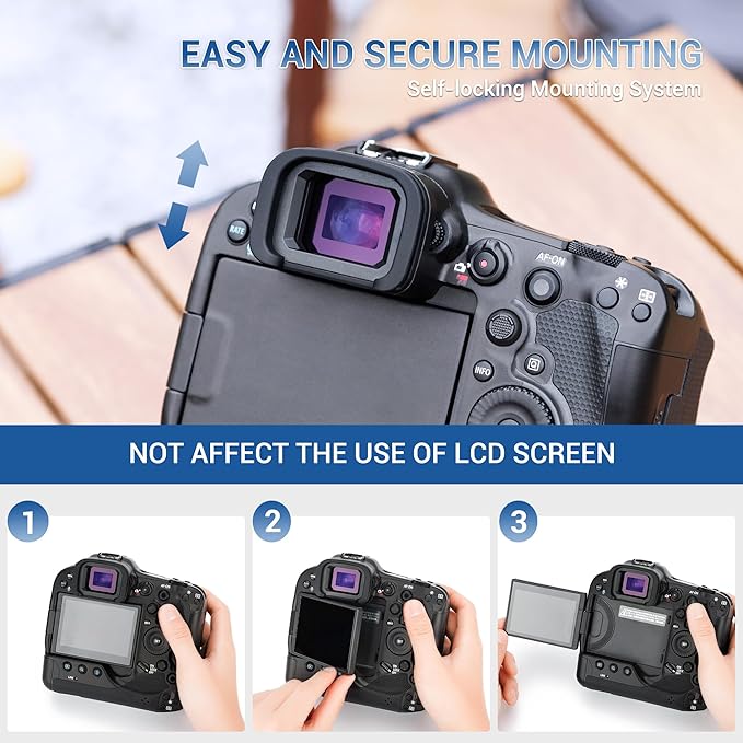EOS R3 Eyecup Eyepiece, Eye Cup Viewfinder for Canon EOS R3 Camera, Replaces Canon ER-H Eyecup Eyepiece, Soft Silicone Material, Not Affect The Use of LCD Screen
