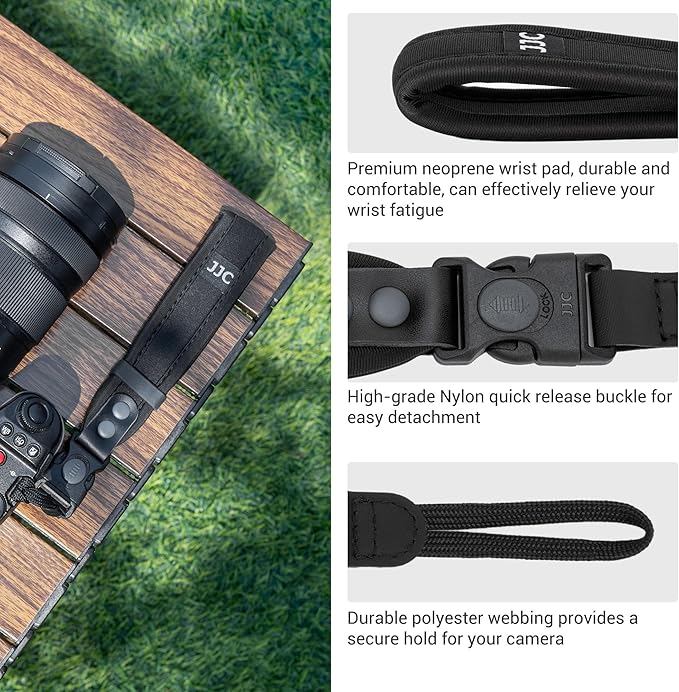 JJC Updated Soft Camera Hand Strap Wrist Strap for Canon EOS R RP R5 R6 Mark III II R10 M6 M50 Mark II M200 Sony A7V A7IV A7III A7 IV III A7II A7RV A7RIV A7RIII A7S III & More Mirrorless DSLR Cameras