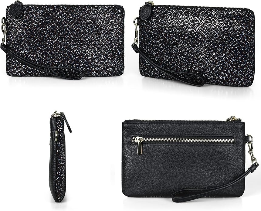 befen Genuine Leather Wristlet Clutch RFID Blocking Bag Cell Phone Wallet Purse Wristlet Wallet Purses and Handbags for Women