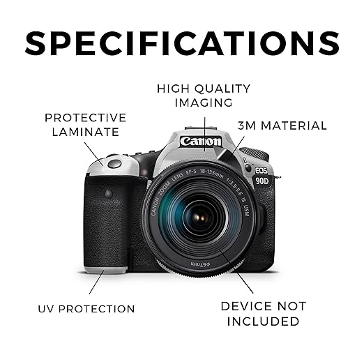 Camera Skin Compatible with Canon EOS 90D Camera (2019) - Cold Steel - Premium 3M Vinyl Protective Wrap Decal Cover - Easy to Apply | Crafted in The USA by MightySkins