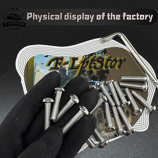 M6*1.0 Stainless Steel Anti-Theft Screws Compatible with Ford 2015-2018 F150, F250, F350, Truck Bed Accessories,FL3Z-9928408-AB,18pcs/Set with Tool(Non-self-Tapping Screws).