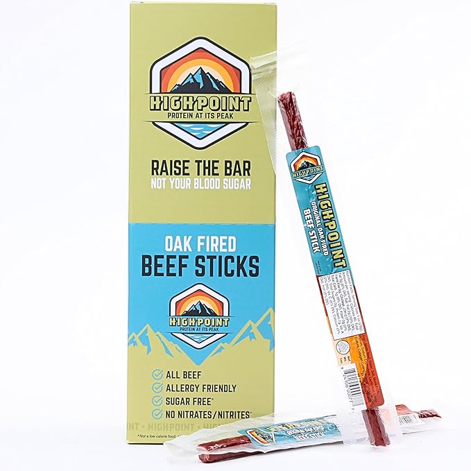 Highpoint Protein Original Oak Fired Beef Stick, 20 CT (Pack of 1)