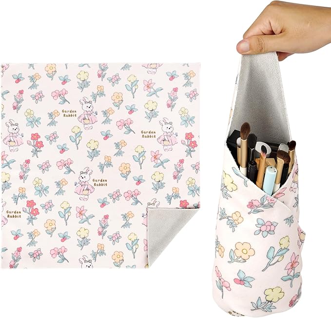 Walking Way Self-Adhesive Magic Cloth Makeup Bag, Portable Protective Cosmetic Pouch, Camera Lens Wrap, Stylish Travel Organizer for Beauty Essentials, Travel, Gifts & Daily Use