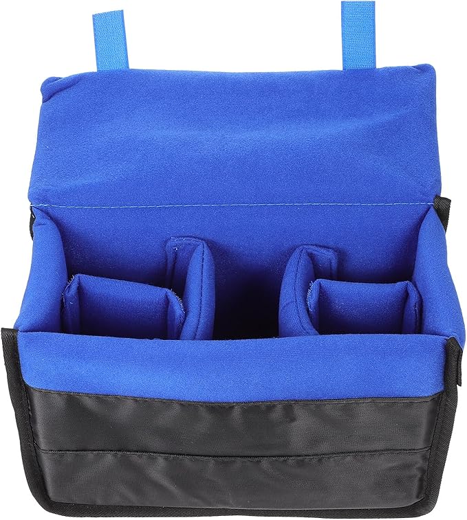 OKUMEYR Portable Shockproof Camera Bag Insert for DSLR Photography Outdoor Use Blue Padded Storage Pouch