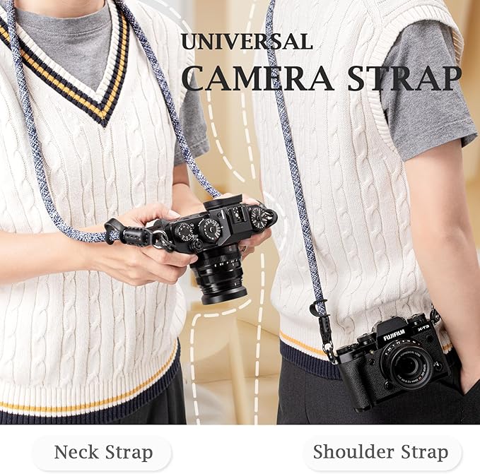 VOVMOEYA Camera Strap Rope,Camera Neck Strap Shoulder Strap for Fujifilm X100VI X100V XS20 XT5 for A6000 A6100 A6400 A6700 A7IV for Canon EOS R6 R10 for Nikon D850 D5600 D7500
