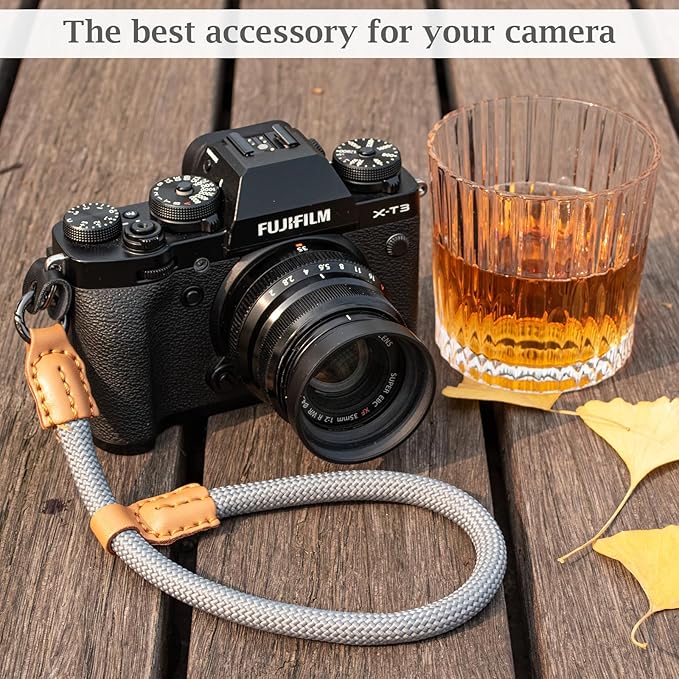 VOVMOEYA Rope Camera Wrist Strap,Camera Hand Strap Compatible with A6400 A6000 A7 IV,for Fujifilm X100V for Nikon Zf Z30 for Canon EOS R6 R7 R8 R10 Camera Wrist Straps for dslr - Grey