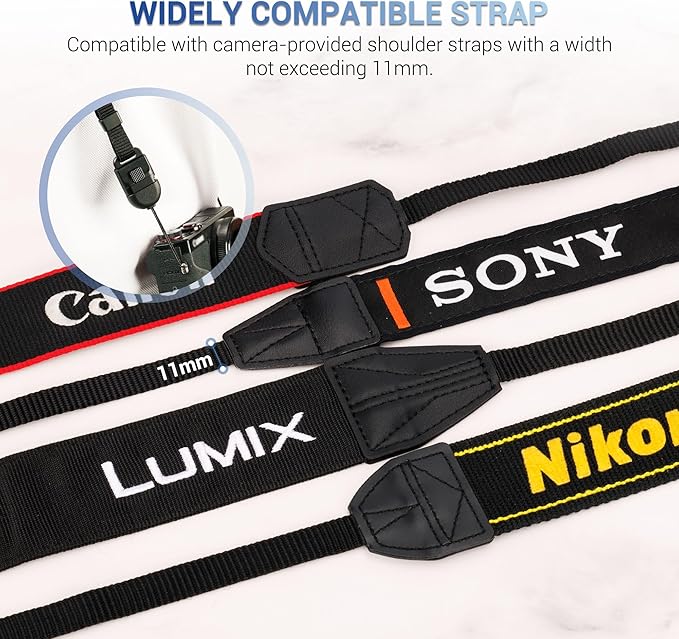 JJC 2Pack Camera Neck Strap Quick Release Buckle Connector for Canon PowerShot G7X Mark III II G5X Mark II Sony ZV-1 RX100 VII VI V IV III Ricoh GR IIIx GR III Leica Q3 Q2 M1 & More Compact Cameras