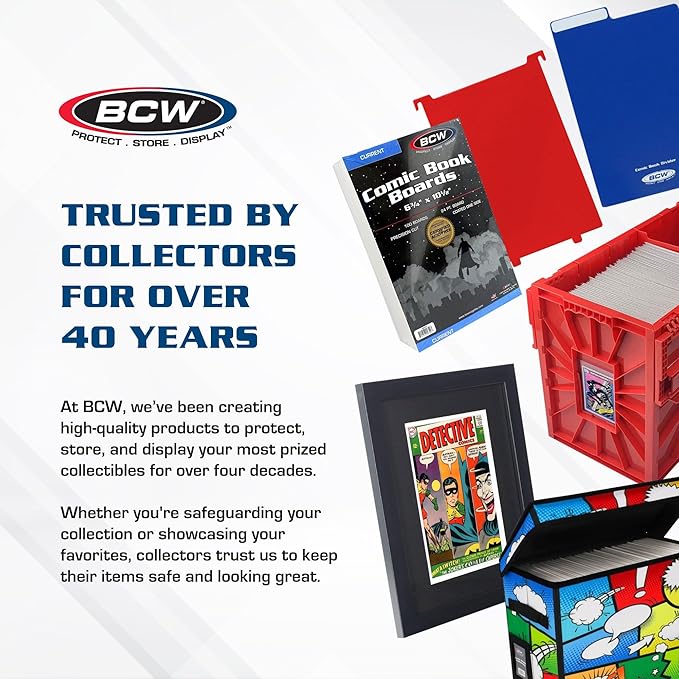 BCW Magazine/Document Storage Box 5-Pack | Durable Cardboard Filing Box