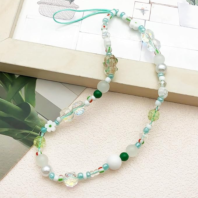 Beaded Camera Wrist Strap Cute Digital Camera Charm Lanyard Phone Chain Keychain Beaded Phone Lanyard Bag Charm