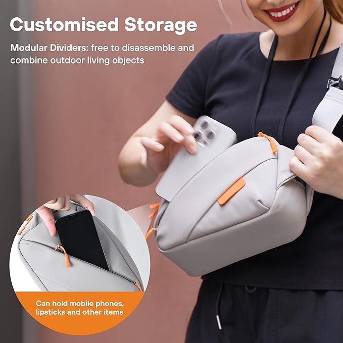 All-in-One Waterproof Storage Bag for DJI Osmo Pocket 3/Osmo Mobile 8/7P/Action 6/5 Pro/Nano,Portable Premium 900D Polyester Multilayer Travel Case with Smart Organization for Xtra Muse Accessories