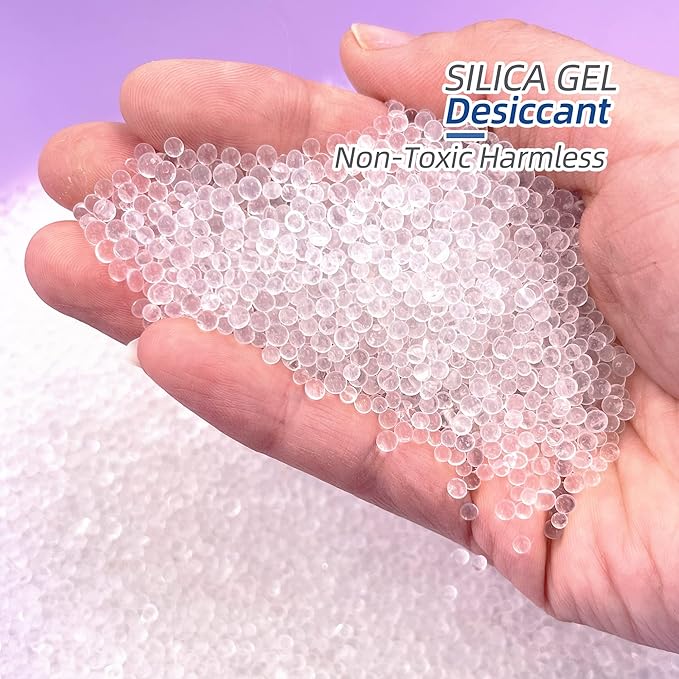 10 LBS Pure White Silica Gel Desiccant Beads, 1-3mm Premium Quality Reusable Silica Beads