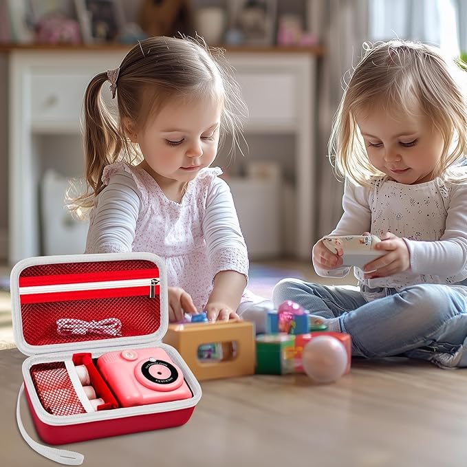 Grapsa Case Compatible with ESOXOFFORE for Dylanto for Anchioo for WEEFUN for GKTZ for Amzelas for Mafiti Instant Print Camera for Kids, Film Camera Storage Holder Organizer Bag (Box Only)- Red
