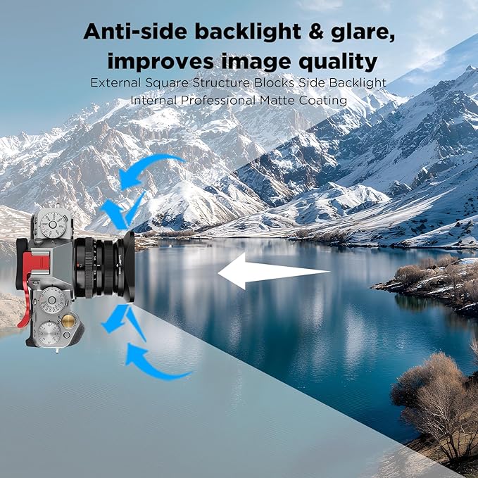 Haoge LH-X35 Bayonet Square Metal Lens Hood for Fujifilm Fuji Fujinon XF35mmF2 XF 35mm f/2 R WR and XF23mmF2 XF 23mm f2 R WR Lens on X-Pro3 X-Pro2 X-T4 X-T3 X-T30 X-T20 Replace LH-XF35-2