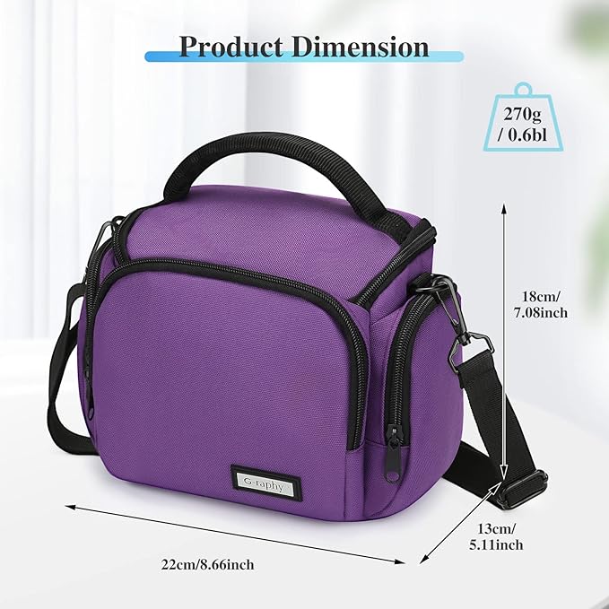G-raphy Camera Case Bag DSLR SLR Bag for Canon, Nikon, Sony,Panasonic, Olympus and etc
