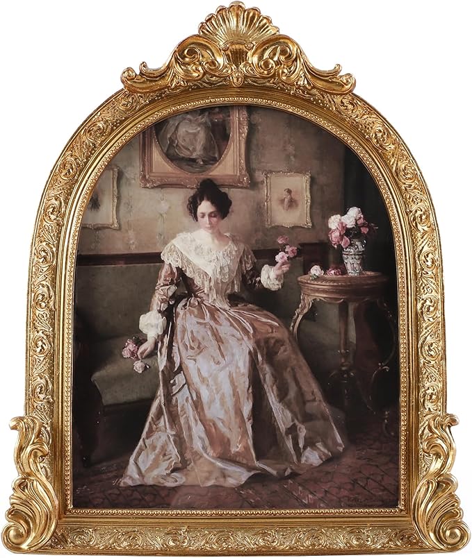 Vintage Picture Frames 8x10 Ornate Bronze Antique Picture Frames for Wall and Tabletop Vintage Photo Frame Victorian Home Decor Gallery Wall Decor in Arch Shape