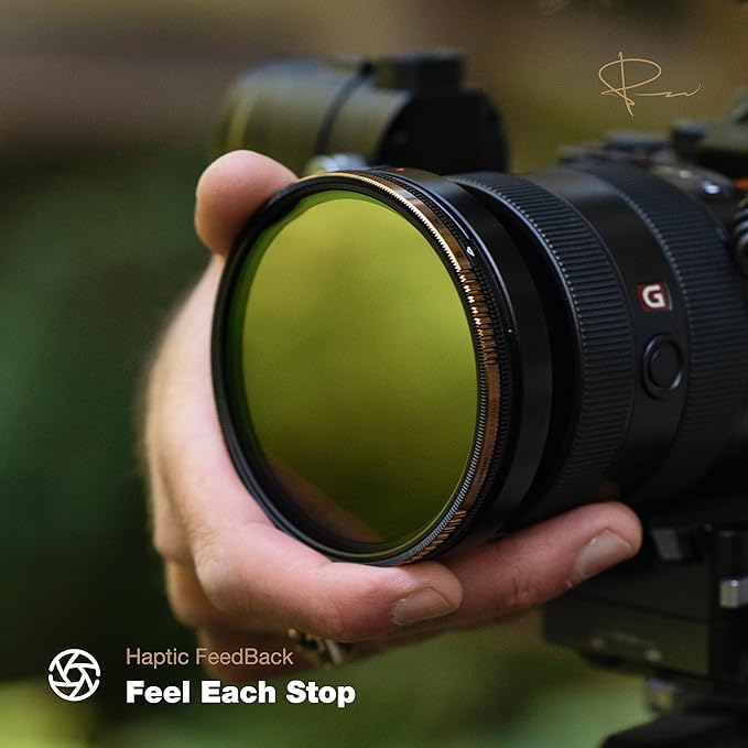 PolarPro 95mm Peter McKinnon VND Camera Filter - 2-5 Stop Variable Neutral Density Lens Filter for DSLR/Mirrorless Professional Video – PMVND Signature Edition II for Cinematic Shutter Speed Control