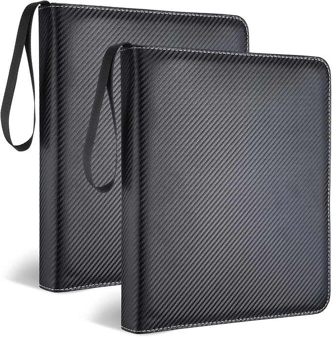 Feifeiya 2 Pack Acid Free Film Protector Storage Box 3 Ring Film Negative Sleeves Binder Preservers Portfolio Folder for Artwork Leather Storage Zipper Binder Box for 120 and 135 35 mm Negative