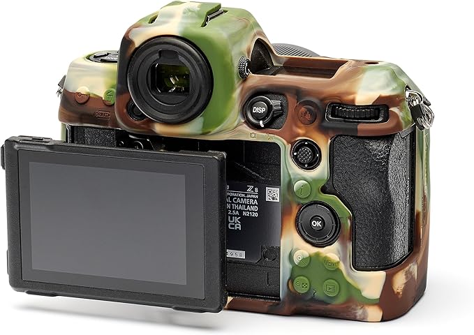 easyCover - Silicone Camera case - Protection Compatible for Your Camera Nikon Z8 - Camouflage